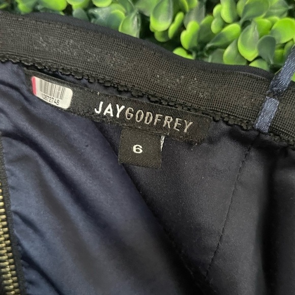 Jay Godfrey Brin Off the Shoulder Midnight Jumpsuit - Picture 7 of 9